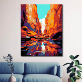 Paint by Numbers Rocky Mountains River